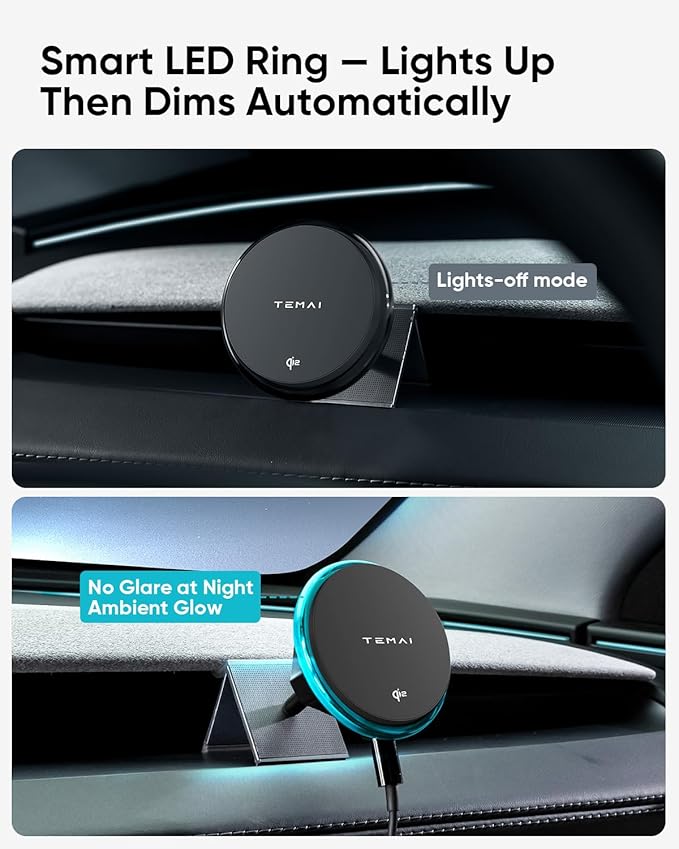 Car Mount Charger, 15W MagSafe Wireless Car Charger & Phone Holder for Tesla Model 3 2024+(Highland)- Strongest Magnetic Fast Charging Accessories Slideable Air Vent Mount with Silicone Pads