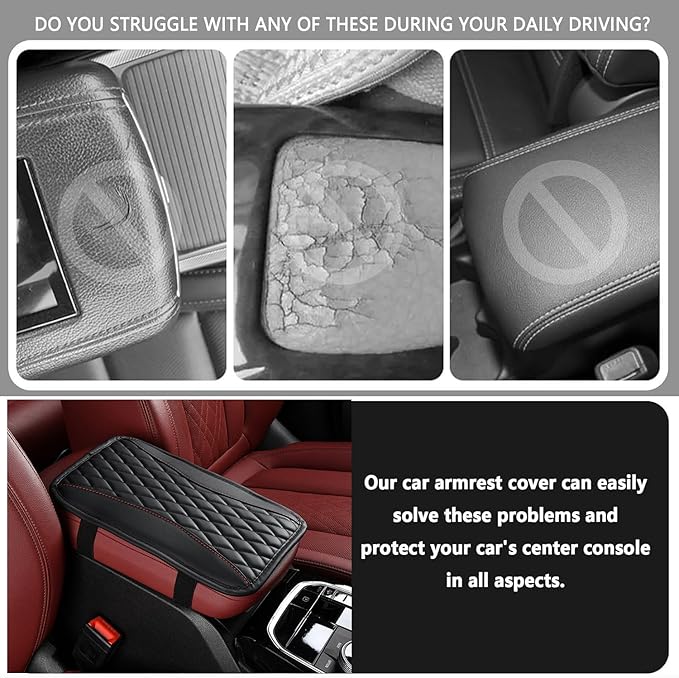 Auto Center Console Pad for Chevrole-t Volt(2011-2014) Accessories Car Armrest Cushion Protects Your armrest and Feels Comfortable on Your Elbows and arms
