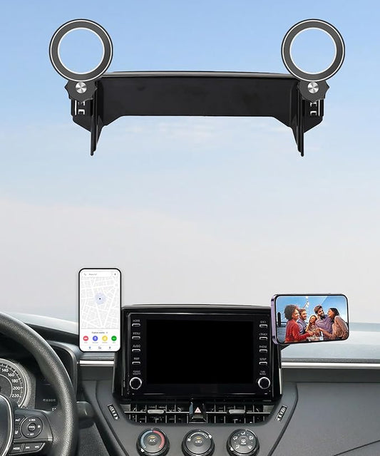 Car Phone Holder for Toyota Corolla 2020-2026/Corolla Cross 2022-2026 Accessories Apply to 8 Inch Touch Screen Fixed Clip Magnetic Cell Phone Mount Hands-Free 360 Degree Rotation