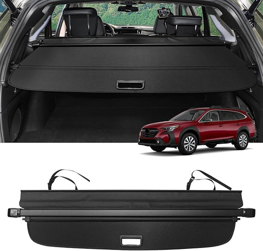 Cargo Cover for Outback 2020-2023 2024 2025 2026 Accessories No Gap Retractable Trunk Cover Security Shielding Shade Cargo Luggage Cover Trunk Privacy Protection (Carbon Fiber Texture)