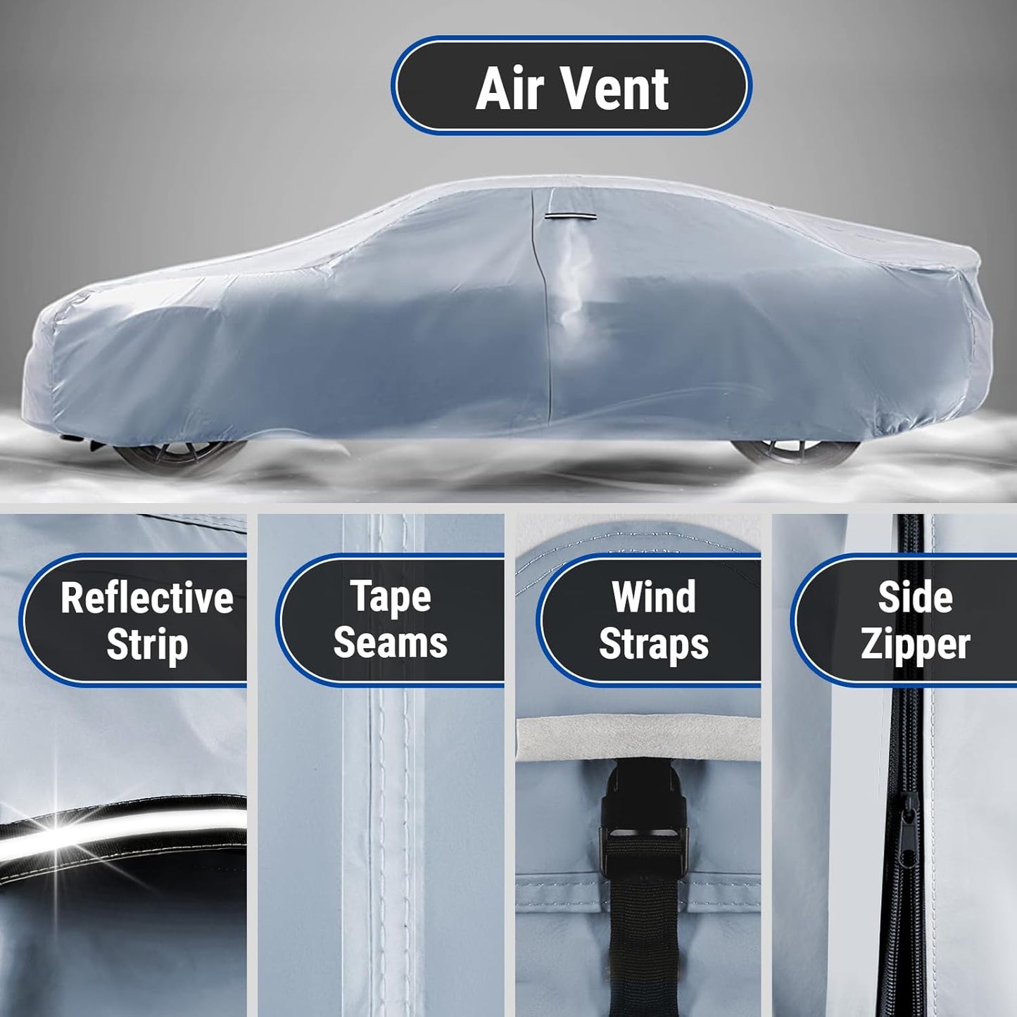 iCarCover Fits 1955-1958 Pontiac Chieftain 2-Door, 4-Door Car Cover Automobiles Form-Fit Padded Full Exterior Waterproof Automobiles Protection Covers