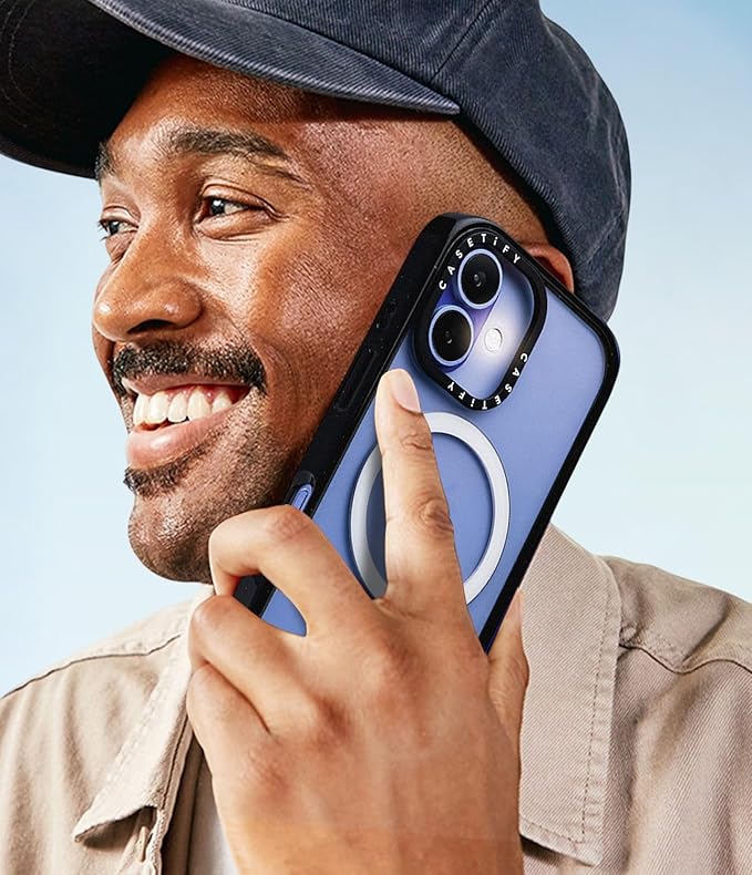 CASETiFY Impact Case for iPhone 15 Pro Max [8.2ft 4X Military Grade Drop Protection/Compatible with Magsafe] - Teddy Bear Plaid - Clear Black