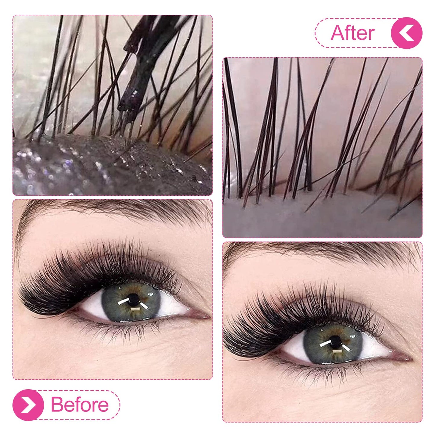 Eyelash Cleanser Concentrate 60ml Rose Professional Lash Shampoo Foaming Cleanser DIY Wash for Extensions Lashes with Salon Home Care-Makes 12Bottles