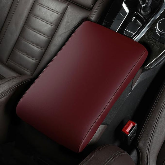 Car Armrest Covers for Mitsubishi Eclipse Cross 2018-2023 2024 2025 Premium Leather Center Console Armrest Cushion Pad Anti-Scratch Soft Support for Elbow Auto Interior Accessories