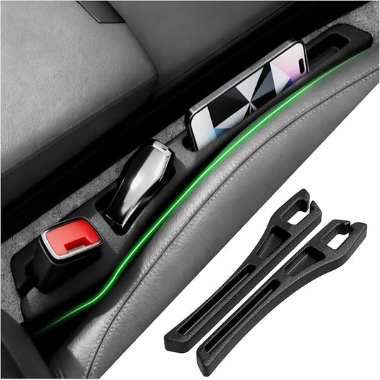 2PCS Car Seat Gap Filler Organizer with Phone Holder,Upgraded Cars Gap Seat Filler Blocks Items from Falling Out,2 in 1 Car in Between Cars Seats Catcher as Center Console Organizer