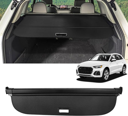 Cargo Cover for Audi Q5 SQ5 2024-2018 (Not for Q5/SQ5 Sportback and All New Q5/SQ5) Retractable Trunk Cover Security Shielding Shade Cargo Luggage Cover Trunk Privacy Protection
