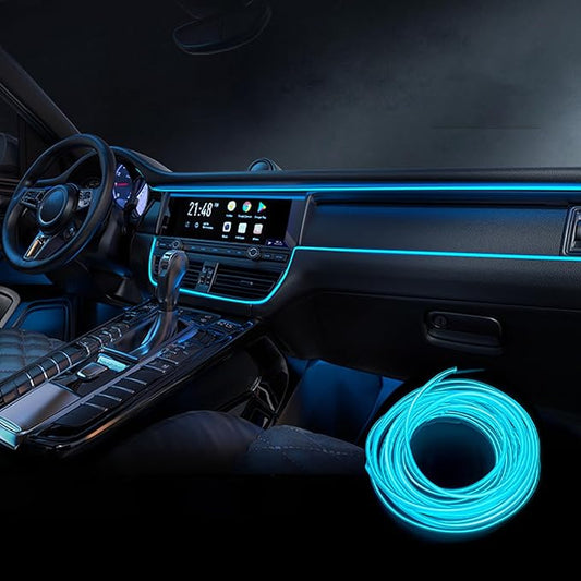 Car Interior Lights for Seat MII Ibiza Leon Arona Ateca Tarraco Alhambra LED Car Interior Atmosphere Lamp Car Ambient Lighting Kits,Ice Blue