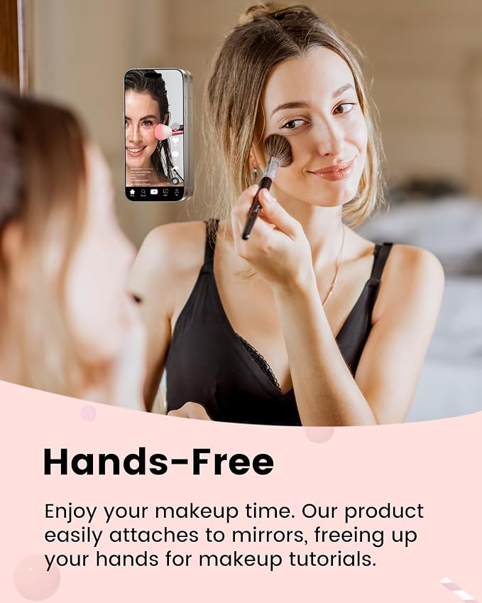amBand Magnetic Suction Phone Mount Trendy Stocking Stuffers for Men Women Dad Mom Adults, Removable Brown Octo Cup Buddy Sticky Holder for Hands-Free Selfie/Video, Milk Tea