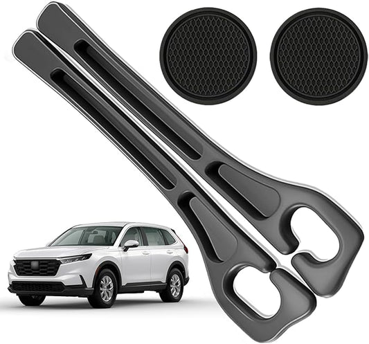 Car Seat Gap Filler Compatible with Honda CR-V CRV Accessories Seat Gap Plug Blocker with Storage Slot Organizer Non-Slip Car Cup Holder Coaster 2Pcs Black