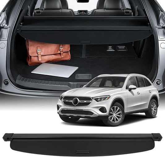 Cargo Cover for 2017-2018 Fit for Mercedes-Benz GLC250 2.0L 2016-2022 Fit for Mercedes-Benz GLC300 2.0L Retractable Rear Trunk Cargo Shade Luggage Security Cover Shielding Waterproof
