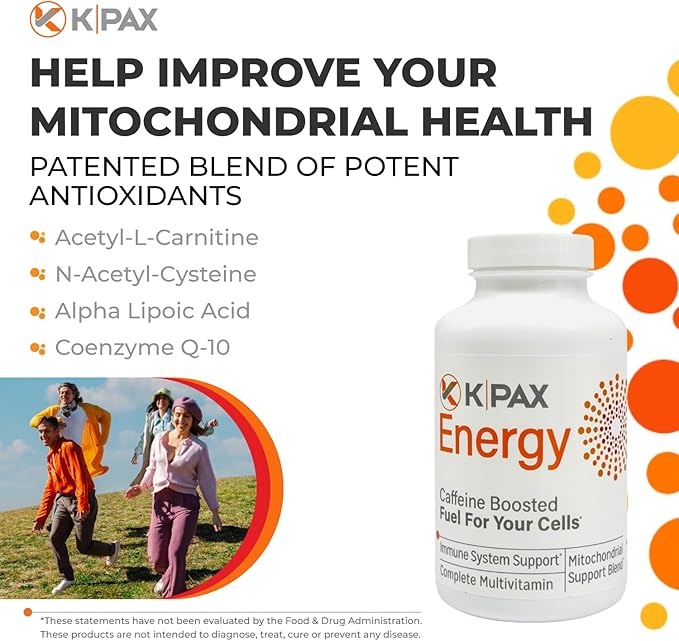 K-Pax Energy - High Potency Mitochondrial Nutrients - Immune Boosting Energy Multivitamin - 120 Tablets