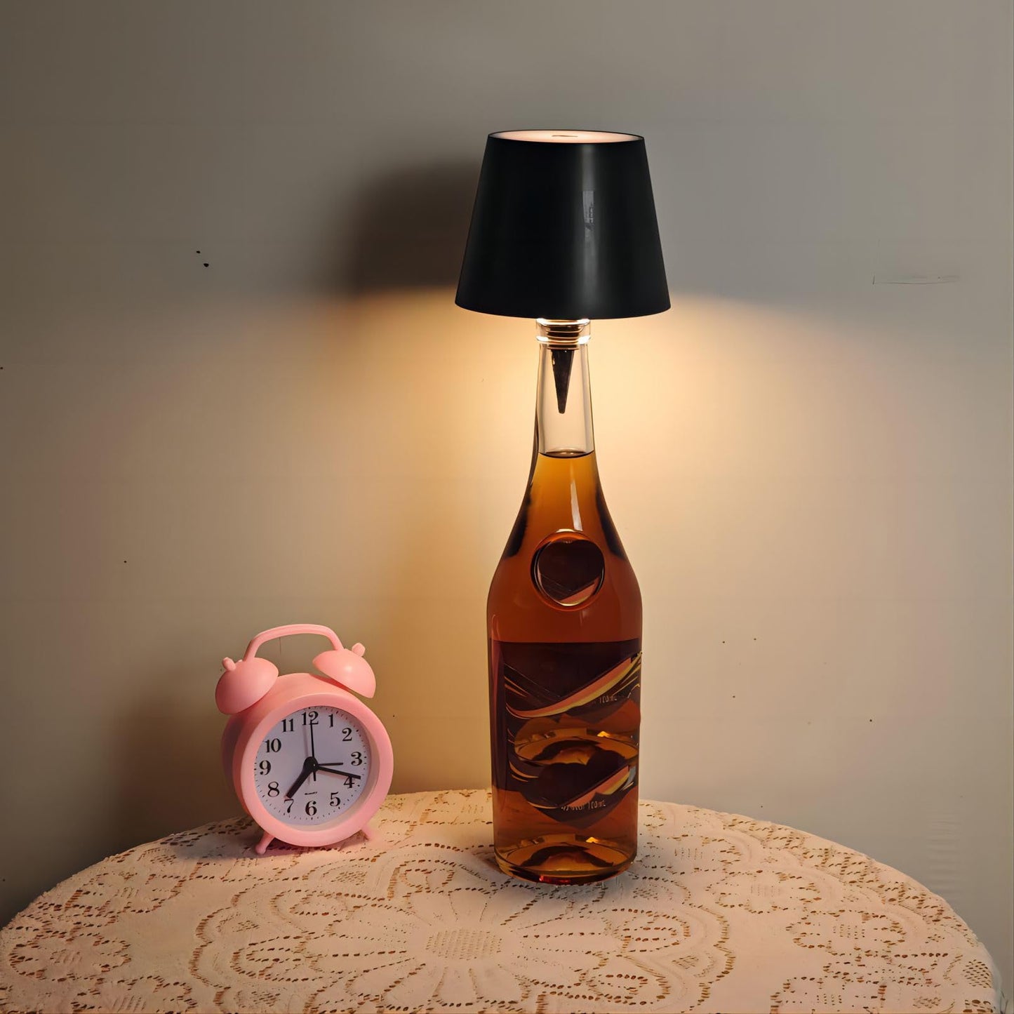 2 PCS Wireless Bottle Lamp, 2024 New LED Wine Bottle Lamp, 3 Color Wireless Bottle Table Lamp,Cute Embed Touch Control Portable Rechargeable Desk Lamp for Living/Bedroom/Restaurant/Bar (White), 1