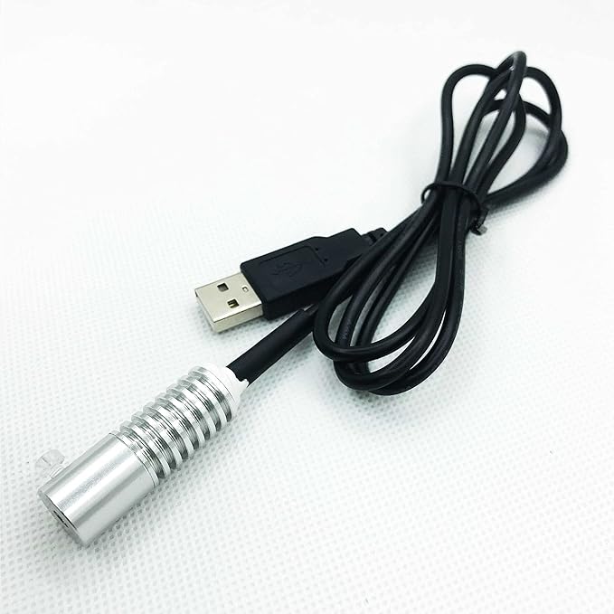 Side Glow Fiber Optic USB Light Source Illuminator Fiber lamp Light Source Guide Fiber LED Light Source 5V Fiber Small Light Source(Green, 10mm)