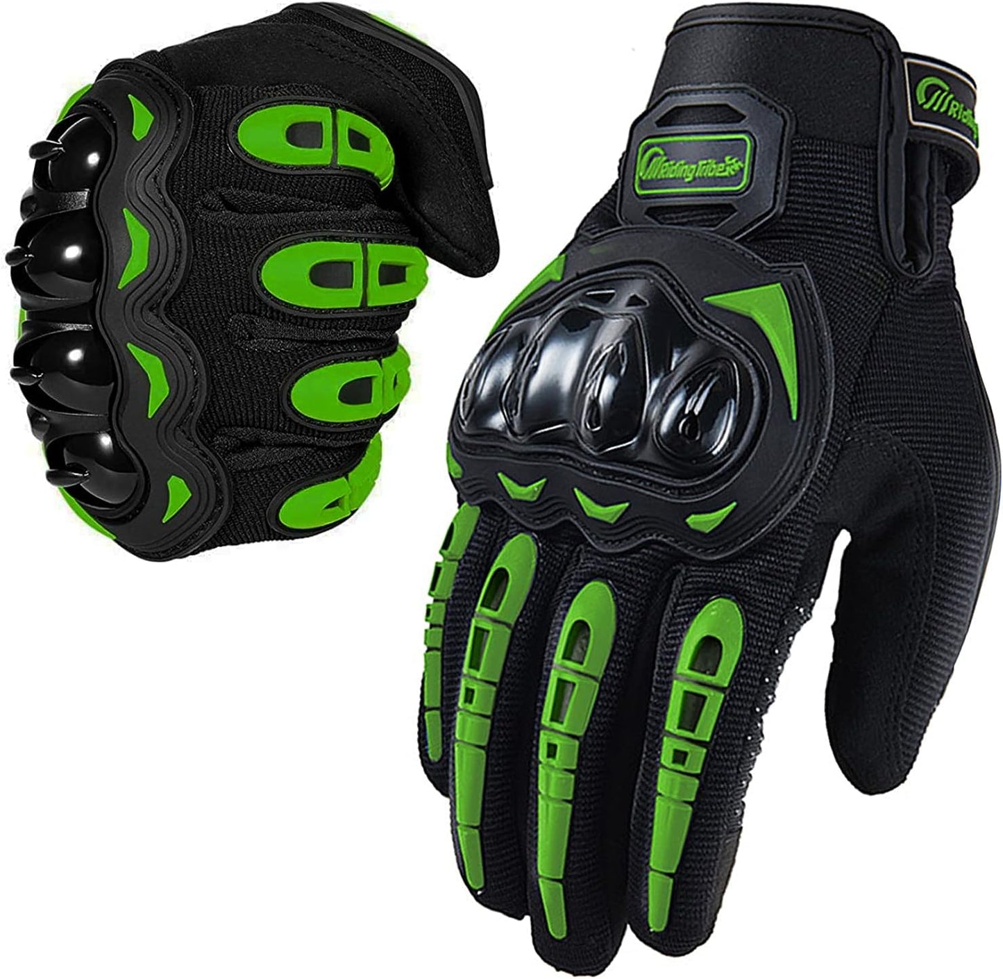 Motorcycle Gloves for Men and Women Full Finger Touchscreen Mountain Dirt Bike Gloves for Powersports BMX ATV MTB Driving Motocross Cycling Gloves(XXL, Green)