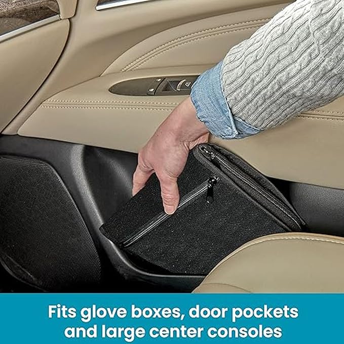 Car Compartment Organizer 6 Pockets Zippered Design Multifunctional Vehicle Document Box Organizer Universal for Car
