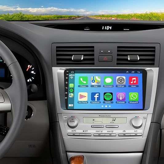 4G+64G Car Radio Stereo for Toyota Camry 2006-2011, Wireless Carplay&Android Auto with Android 13 Support Bluetooth/Voice Control/GPS/WiFi/Back-up Camera/SWC/FM, 9 Inch IPS Touch Screen