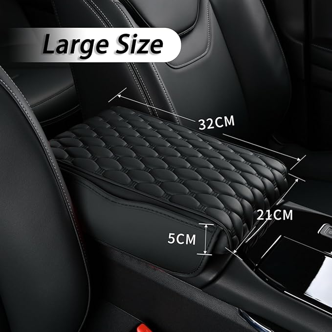 Car Center Console Cover for Genesis G80 G90 GV80 GV70 GV60 Electrified GV70, Center Console Heighten Cover, Thick Arm Rest Pad, Car Armrest Cushion with Side Storage Pocket