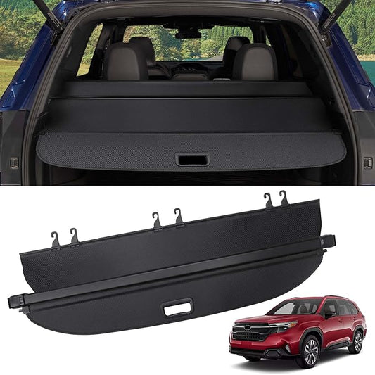 Cargo Cover for Forester 2025 2026 Accessories Retractable Trunk Cover Security Shielding Shade Cargo Luggage Cover Trunk Storage Privacy Protection (Carbon Fiber Texture)