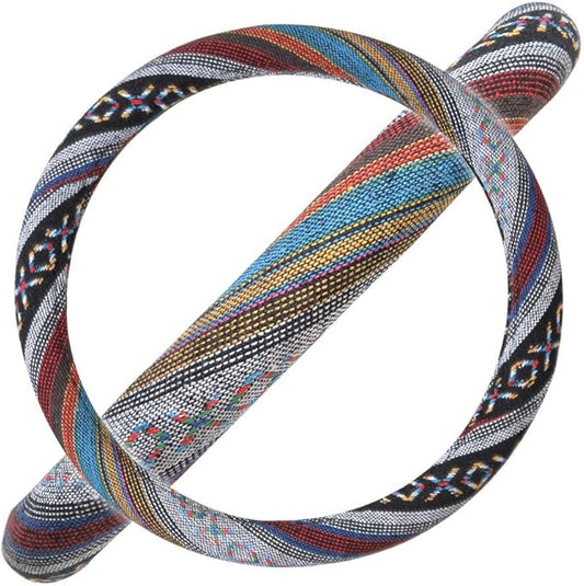 Carbella Woven Boho Bohemian Hippie Saddle Blanket Style Steering Wheel Cover for Women - Fits Most Standard Wheel Sizes 14.5 - 15 inch Woven Style - Aztec / Incan