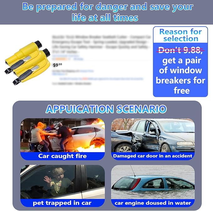 【Compatible with Hyundai Elantra】 Seat Gap Filler,No Drop Seat Guard Compatible with Hyundai Elantra,Drop Seat Guards for Cars(2Pcs),Emergency Keychain Car Escape Tool(2Pcs)