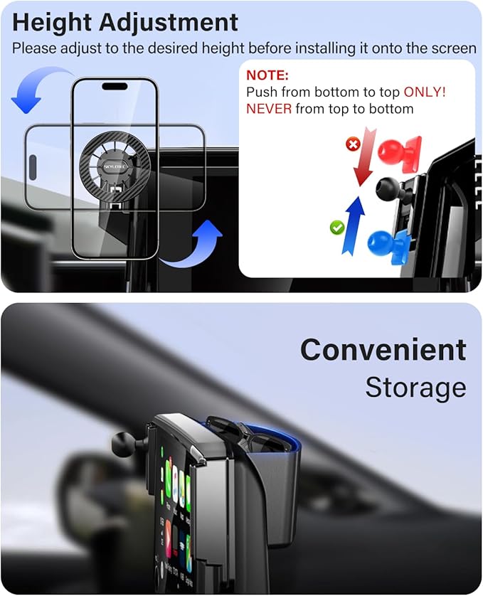 Car Phone Holder for Mazda 3 2014-2016/CX-3 2016-2021/MX-5 MX5 Miata 2016-2023 Accessories 7-Inch Screen Fixed Clip, Automobile Cradles Magnetic Phone Mount Compatible with MagSafe, Magnets Phone Base