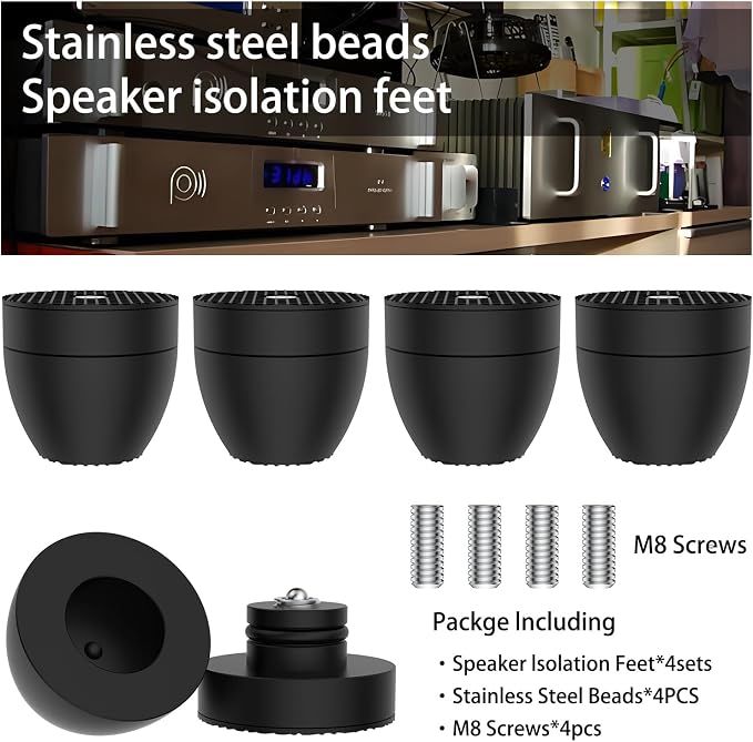 Audiocrast 4X HiFi Speaker Spikes Stand Feet Pads 30x33mm Isolation Feet