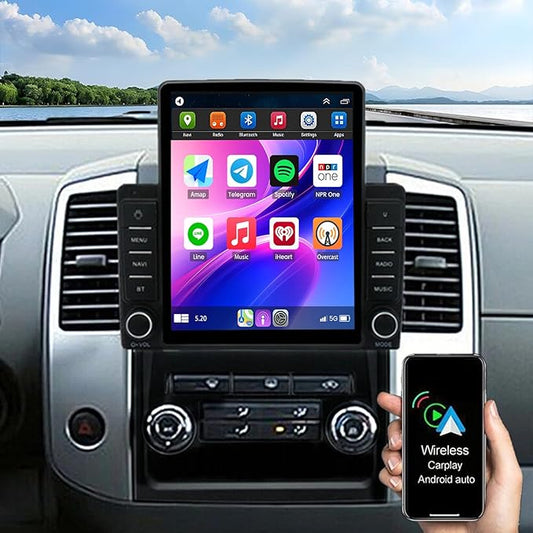 Car Stereo for Nissan Frontier/Xterra 2009 2010 2011 2012 2013 2014 GPS Navigation 2+32G for CarPlay Wireless Android Auto 9.7in Android Car Radio with Bluetooth WiFi FM/RDS SWC Mirror Link