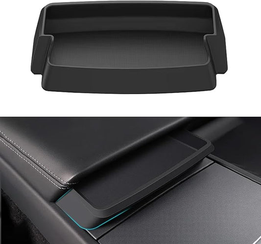 Center Console Organizer for Tesla Model 3 Highland 2024-2026 Model Y 2025-2026 Juniper Sunglasses Holder Armrest Key Card Phone Storage Box Glasses case Tray Tesla Interior Accessories