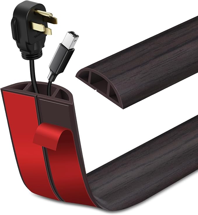 Floor Cord Cover Self Adhesive Cord Hider Floor Extension Cord Covers