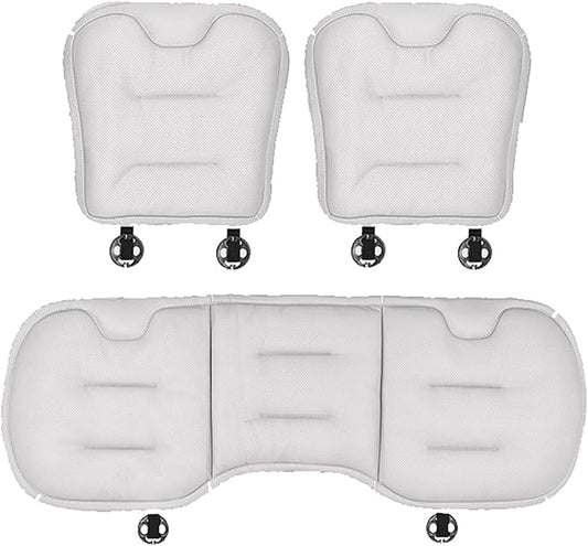 Car Seat Cushion for Porsche Macan 2015-2025-pr, Breathable Non-Slip Driver Seat Pad Ergonomic Memory Foam for Long Driving Car Office,B/3Pcs-White