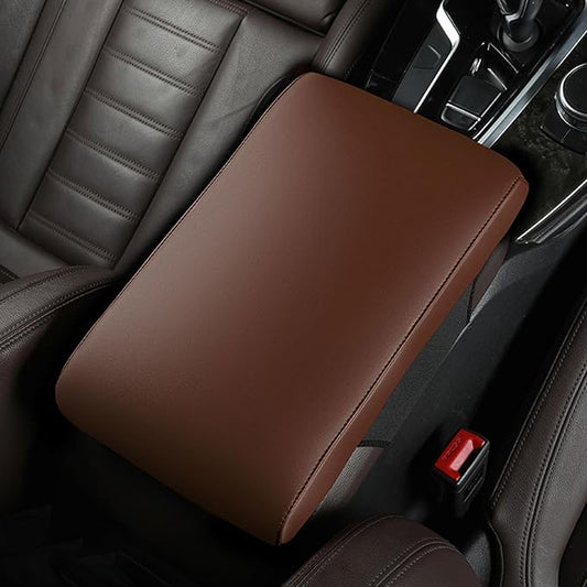 Car Armrest Covers for Hyundai Kona EV 2019 2020 2021 2022 2023 2024 2025 Premium Leather Center Console Armrest Cushion Pad Anti-Scratch Soft Support for Elbow Auto Interior Accessories