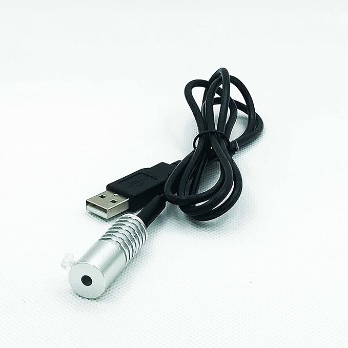 Side Glow Fiber Optic USB Light Source Illuminator Fiber lamp Light Source Guide Fiber LED Light Source 5V Fiber Small Light Source(Red, 4mm)
