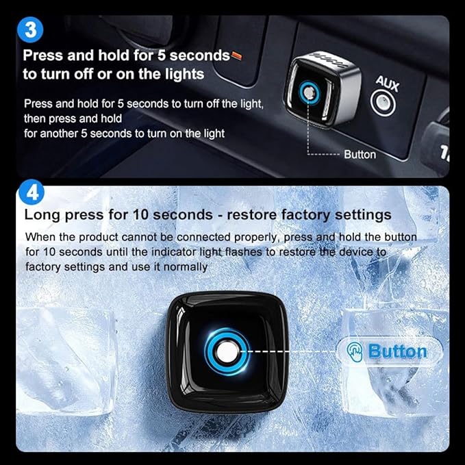 Car Play Wireless Adapter for Apple iPhone iOS 10+ & Cars from 2015+ Android 11+ Android Auto, Plug & Bluetooth Connect 2-in-1 Adapter Convert Wired to Wireless Dongle carplay (Metal Black)