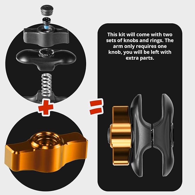 Tackform LINK Phone Mount with Top Dash Clip - Compatible with 2021-2025 Ford Bronco | Aluminum | Zero Slip, Anti-Scratch | Universal Magnetic Phone Holder | 2" Arm | Orange | (NOT MAGSAFE Compatible)