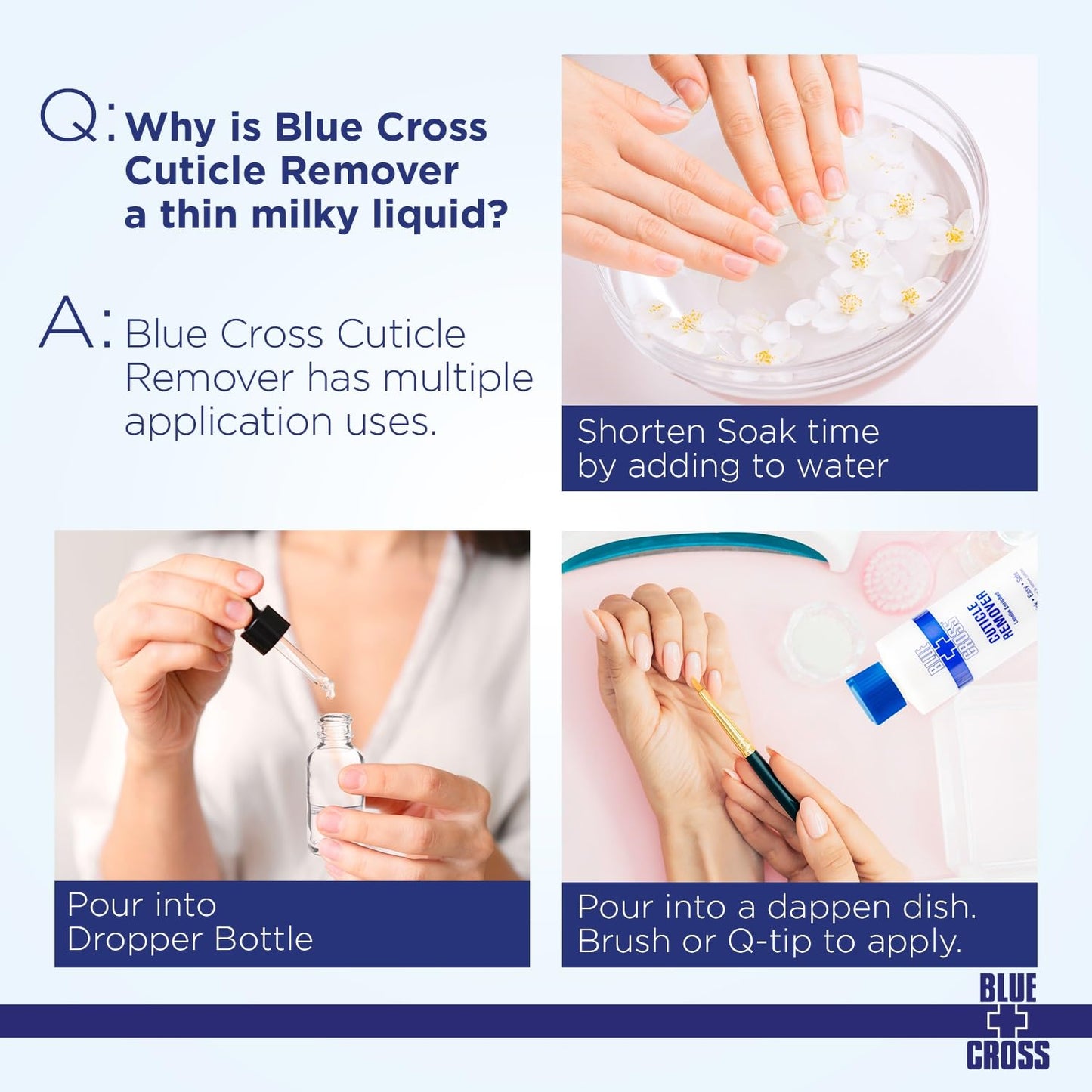 Blue Cross Hydrating, Moisturizing, Strengthening Cuticle Remover Oil with Lanolin + Extra Strength Callus Remover Gel for Heel or Feet, 6 oz each, 2 pack Bundle