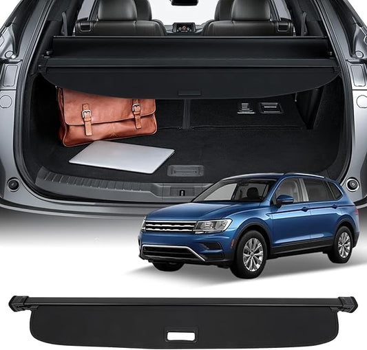 Cargo Cover for 2018-2023 Fit for Volkswagen Tiguan 1.4L 2018-2023 Fit for Volkswagen Tiguan 2.0L Retractable Rear Trunk Cargo Shade Luggage Security Cover Shielding Waterproof