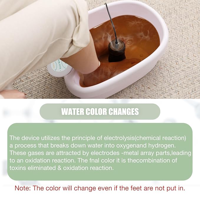 WL VnioLife Ionic Foot Bath Detox Machine with Bag, Portable Detox Foot Spa System, Ion Cleanse Detox Set for Home Beauty Salon Spa Use with Replacement Arrays, 100 Liners