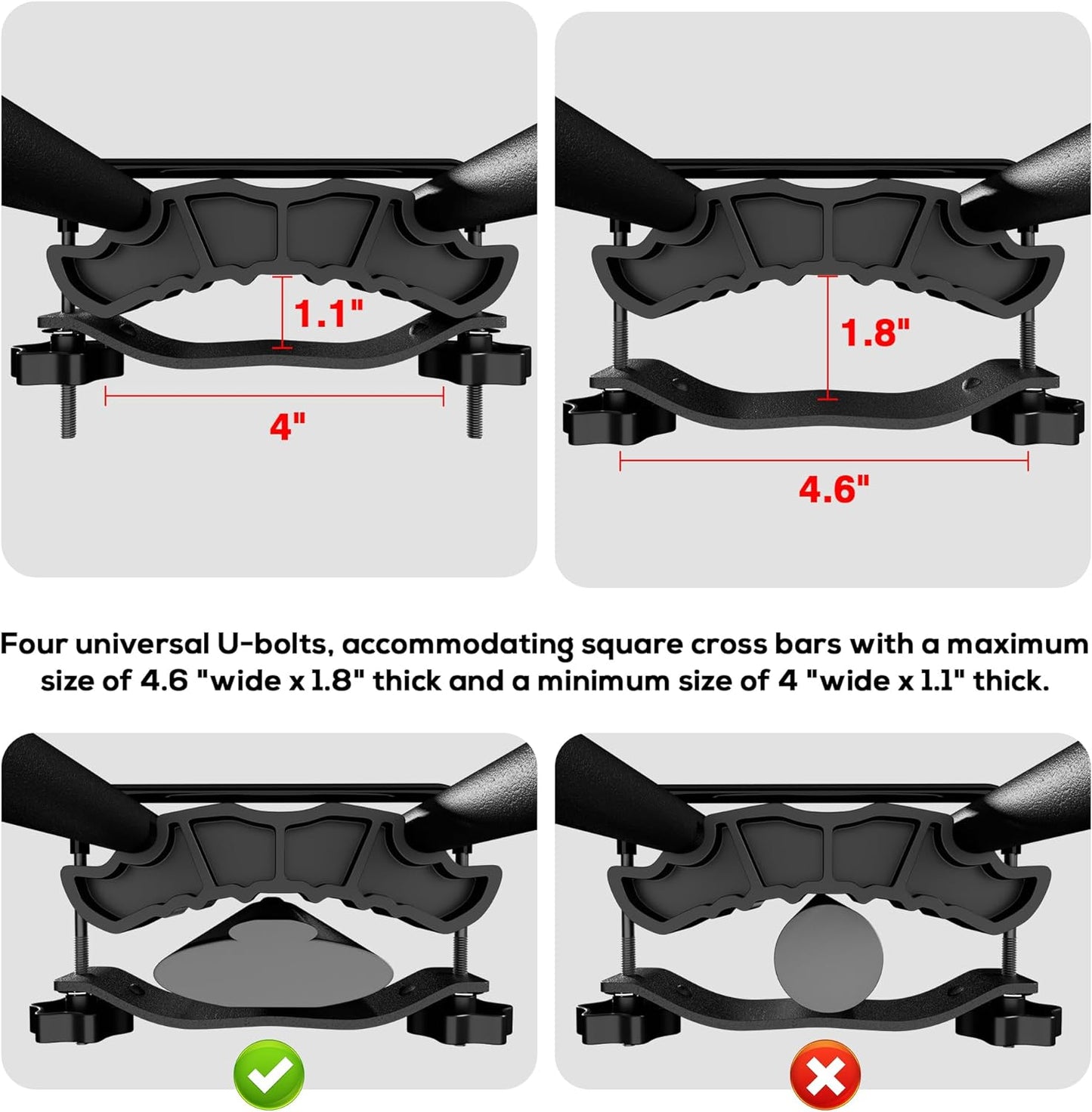 Wildroad Roof Rack Cargo Basket, Upgraded 4” Fence Wide Car Roof Basket, 64"x 50"x 4" Universal Car Top Carrier Basket with Super Duty Bungee Cargo Net and Ratchet Straps Fits for SUV Truck Cars