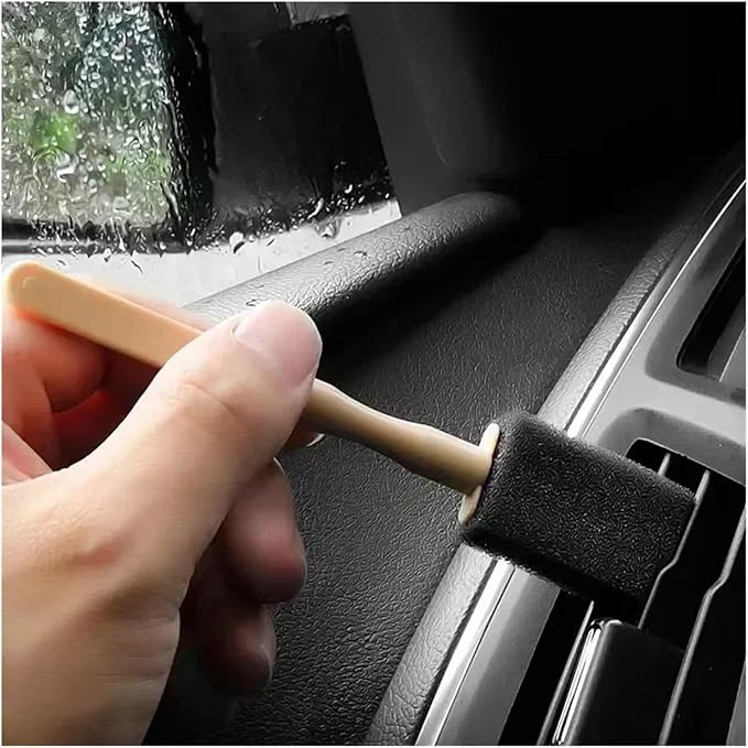 Car Air Conditioner Vent Cleaner Brush – Compact Detailing Tool for Cars, Homes, and Offices – Sponge Head, Sturdy Handle(1pcs)