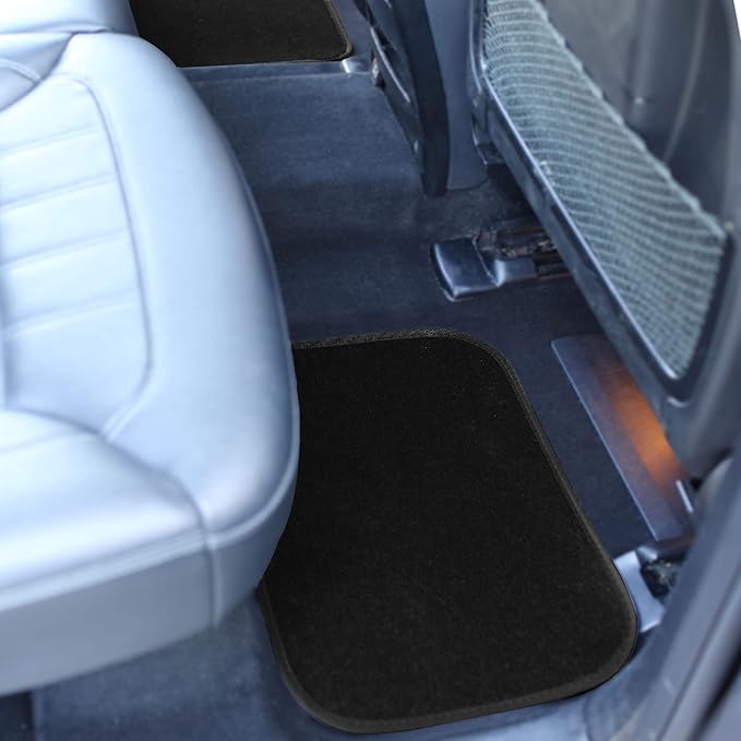 FH Group Universal Fit Car Floor Mats – All-Purpose Carpet Floor Mats & Protectors for Cars, SUVs & Trucks, Durable Automotive Carpet Mats, Blue & Black