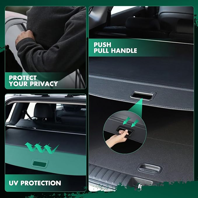 SCITOO Cargo Cover 2010-2022 for Lexus GX460 4.6L Upgraded Retractable Rear Trunk Cover with Aluminum PVC&Plastic