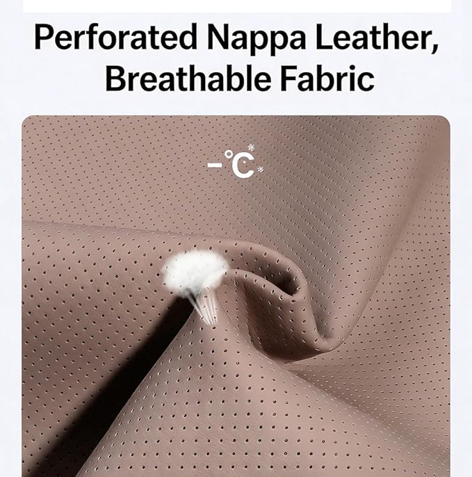 Car Neck Pillow & Lumbar Support for Lexus RZ 550e F Sport 2026+ Ergonomic Breathable Mesh Auto Seat Back Cushion Headrest,Brown-Neck Pillow