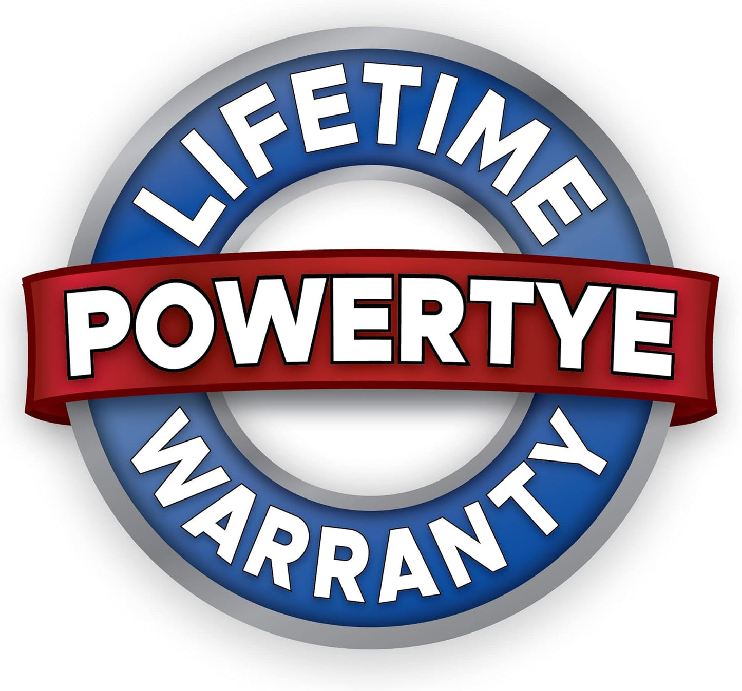 PowerTye - Made in USA - Extra Long Ratchet Tie Down Straps, Heavy Duty with Carabiner Hooks, Soft-Tye & Bag, for Motorcycle, ATV & Cargo, 1,000 lb WLL, 1.5 inch x 10ft Long, Blue/Black (Pair)