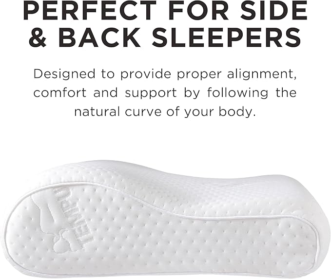 Tempur-Pedic TEMPUR-Ergo Neck Pillow, Medium Profile, White