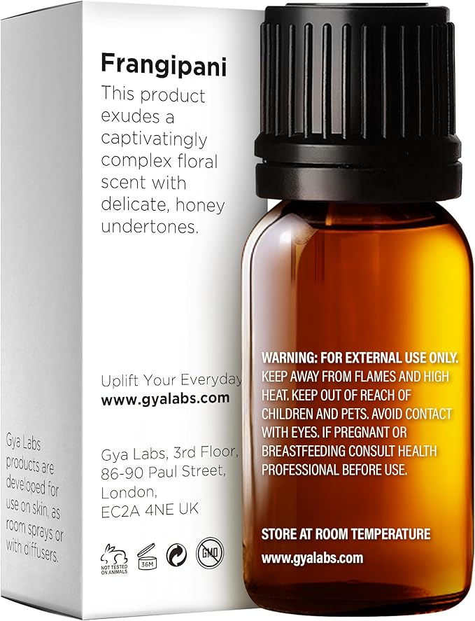 100% Pure Frangipani Essential Oil - 0.34 Fl Oz - Frangipani Oil for Hair, Skin, Diffuser, Aromatherapy & DIY Candle Making Scent
