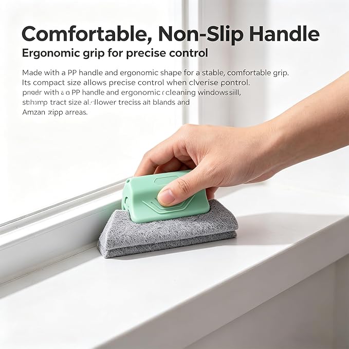 2026 New Magic Window Track Cleaner, Window Groove Cleaning Brush Tools Set, for Cleaning Tile Grout, Louver Blades, Car Air Conditioning Vents, and Narrow Gaps (6pcs Pink)