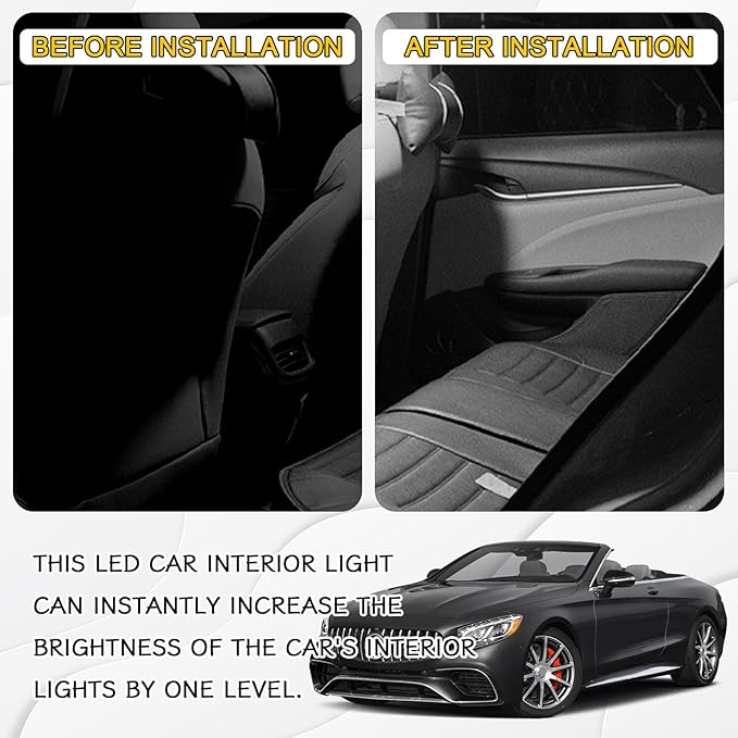 24PCS LED Interior Car Lights, Interior Car Lights Dome Light Set T10 31 mm 42 mm Replacement Bulbs for Top Map Dome Tail Cab Lights and License Plate Courtesy Lights Accessories (Red)