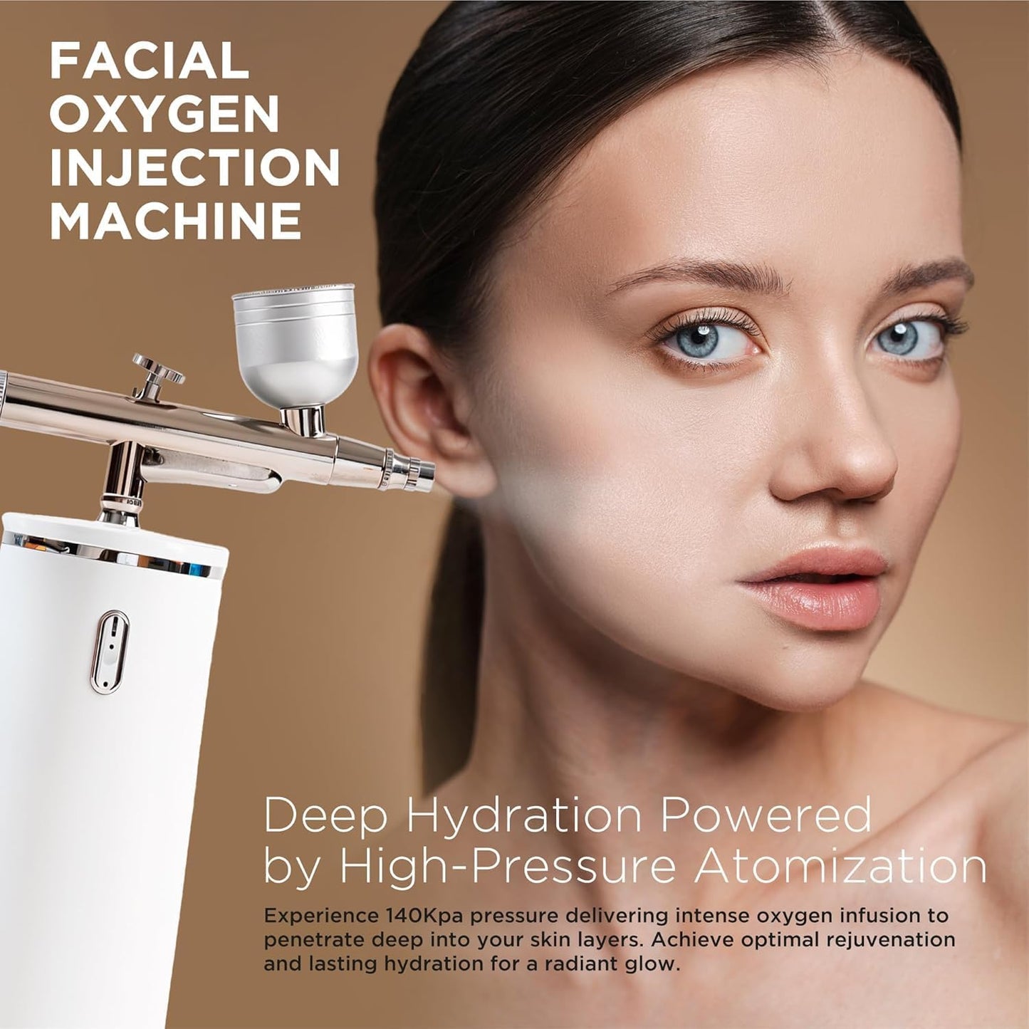Facial Mist Spray Machine – 0.3mm Oxygen Micro Mist for Toner & Serum Infusion | High-Pressure Hydration & Skin Cooling Steamer for Home & Salon Use – Koli Z2