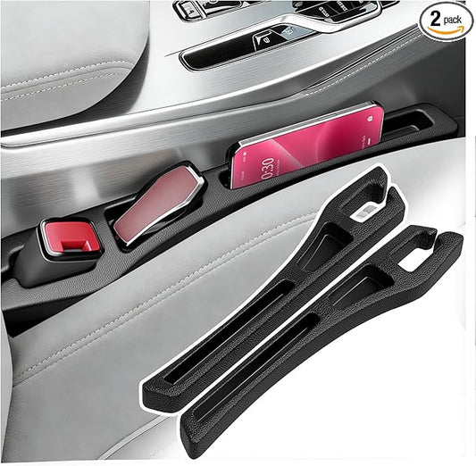 2PCS New Car Seat Gap Filler Organizer with Cell Phone Holder,Versatile Car Side Seat Gap Filler for Filling Gaps & Storing Items,2 in 1 Cars Gaps Seats Fillers