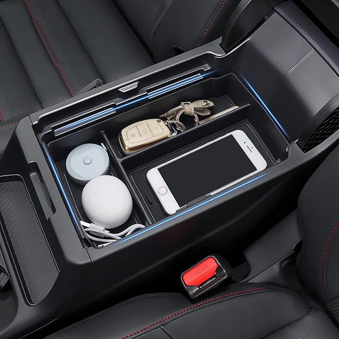 Center Console Organizer Armrest Tray Insert Storage Box for Honda CRV 2023-2026, Accessories for 2023+ CR-V Hybrid, ABS Plastic, Black